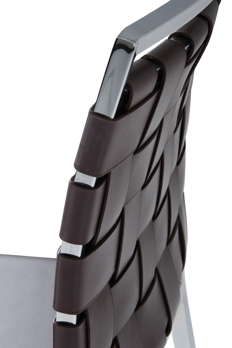 Shasta Modern Brown Eco-Leather Bar Stool