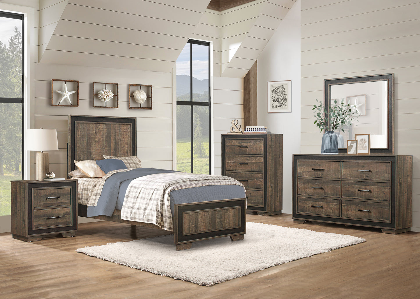 Homelegance Chest Ellendale Rustic Mahogany Dark Ebony Finish 1695-9