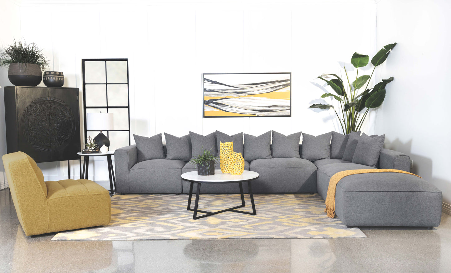 Jennifer Upholstered Corner Chair Grey