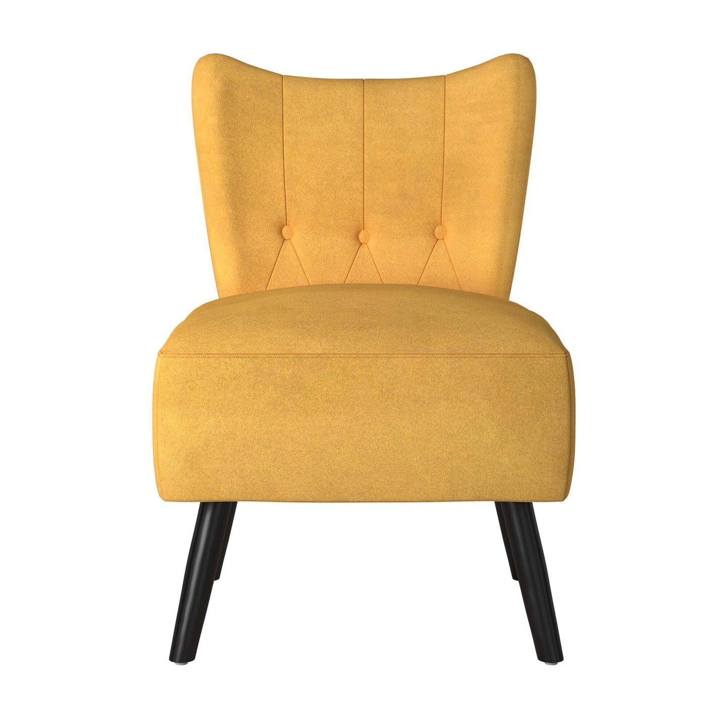 Homelegance Imani Accent Chair in Yellow Velvet with Button Tufted Back 1166YW-1