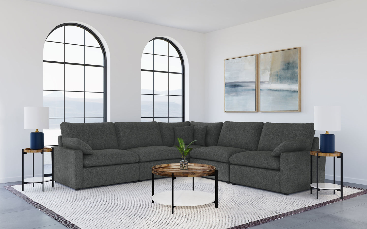 Collins Modular LAF Power Recliner Dark Grey