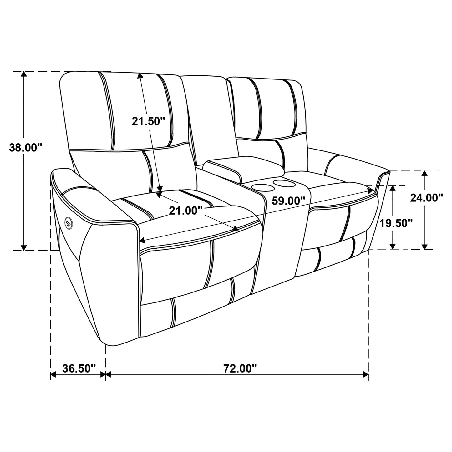Greenfield Upholstered Power Reclining Loveseat Ivory