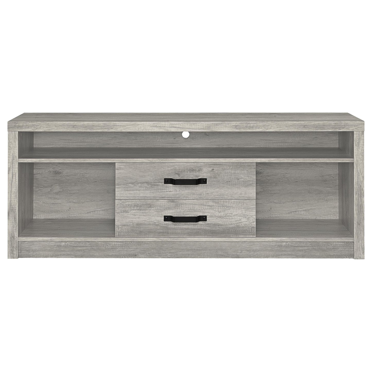Burke 3-piece 59" TV Entertainment Center Grey Driftwood