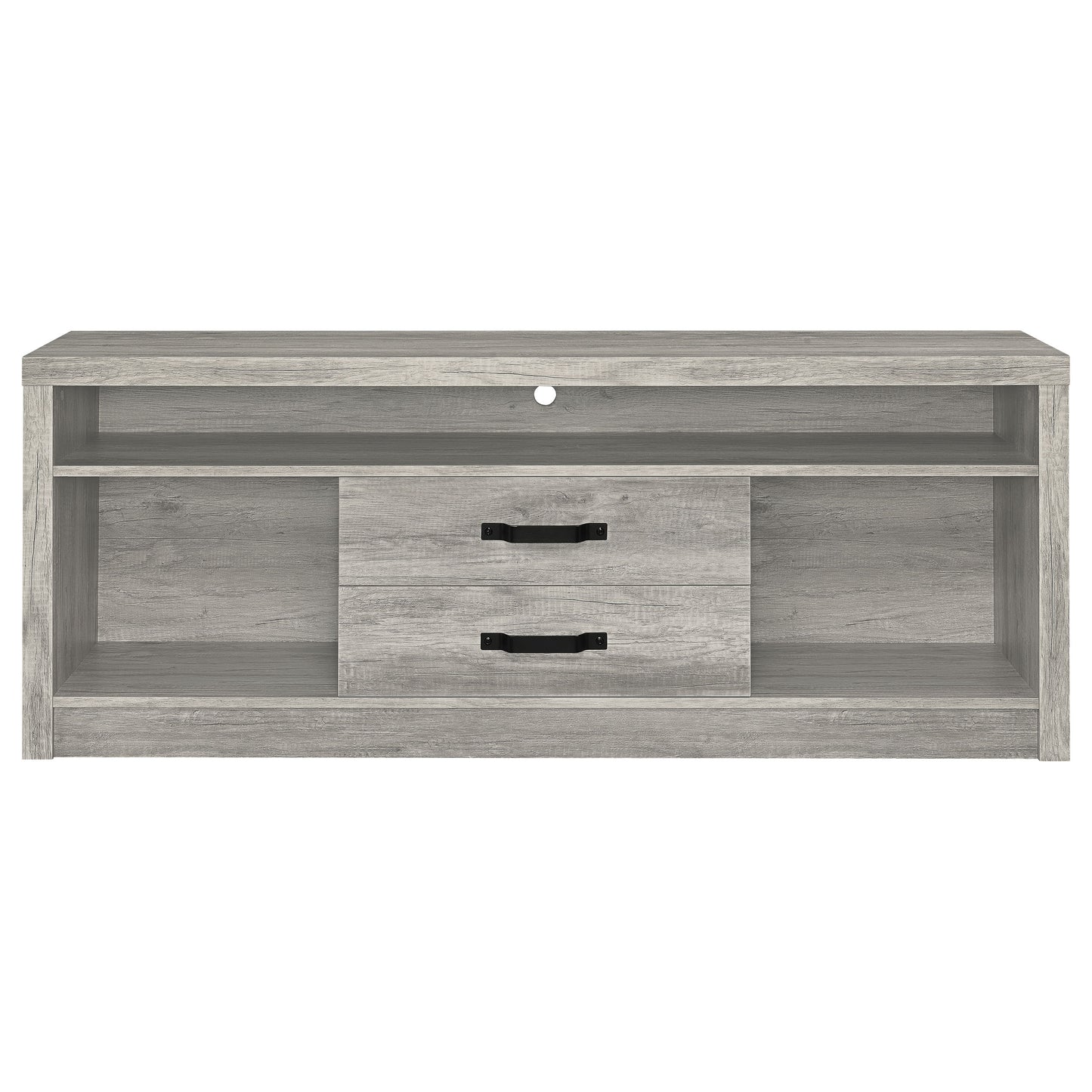 Burke 2-drawer Engineered Wood 59" TV Stand Grey Driftwood
