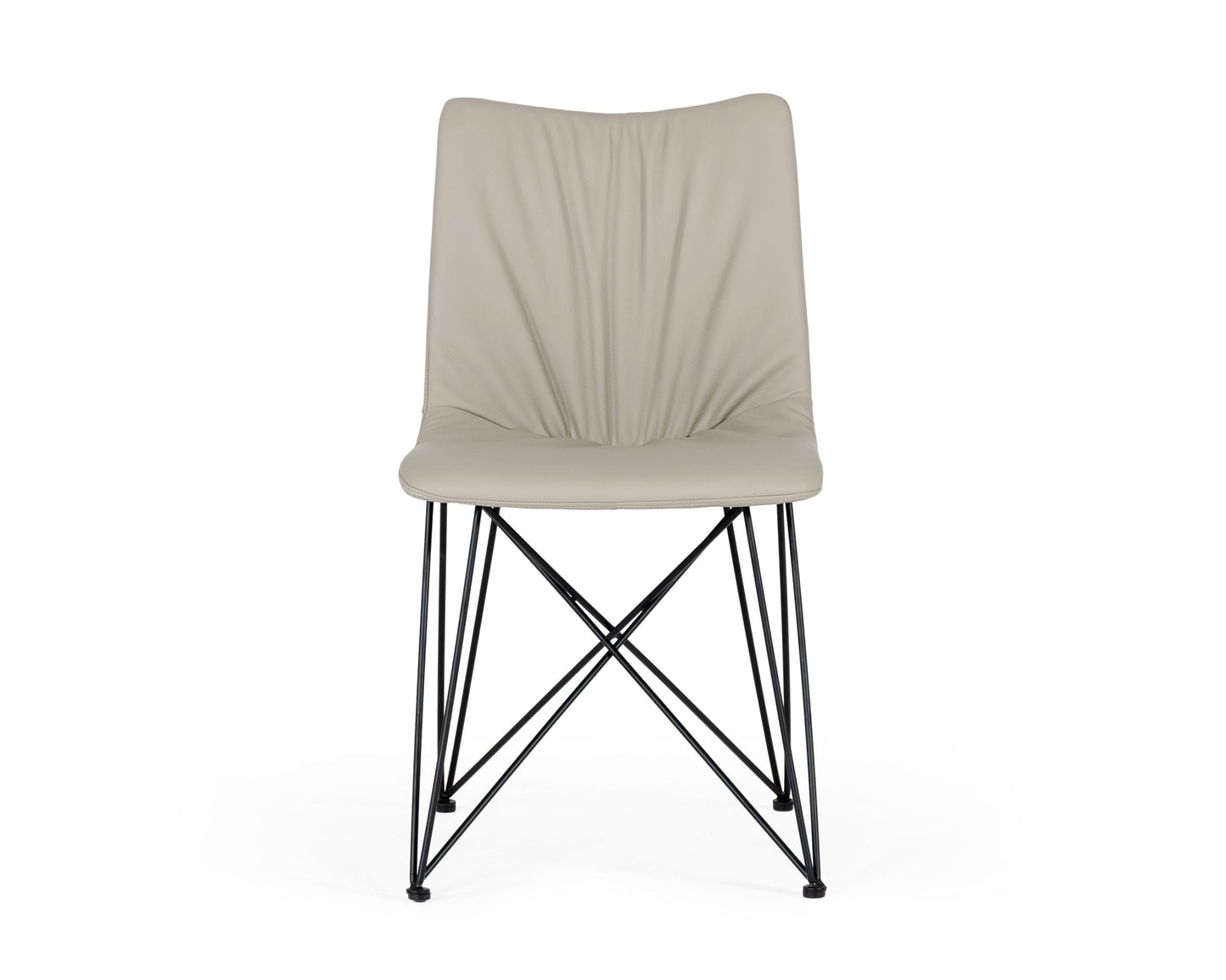 Naomi Modern Grey Leatherette Dining Chair