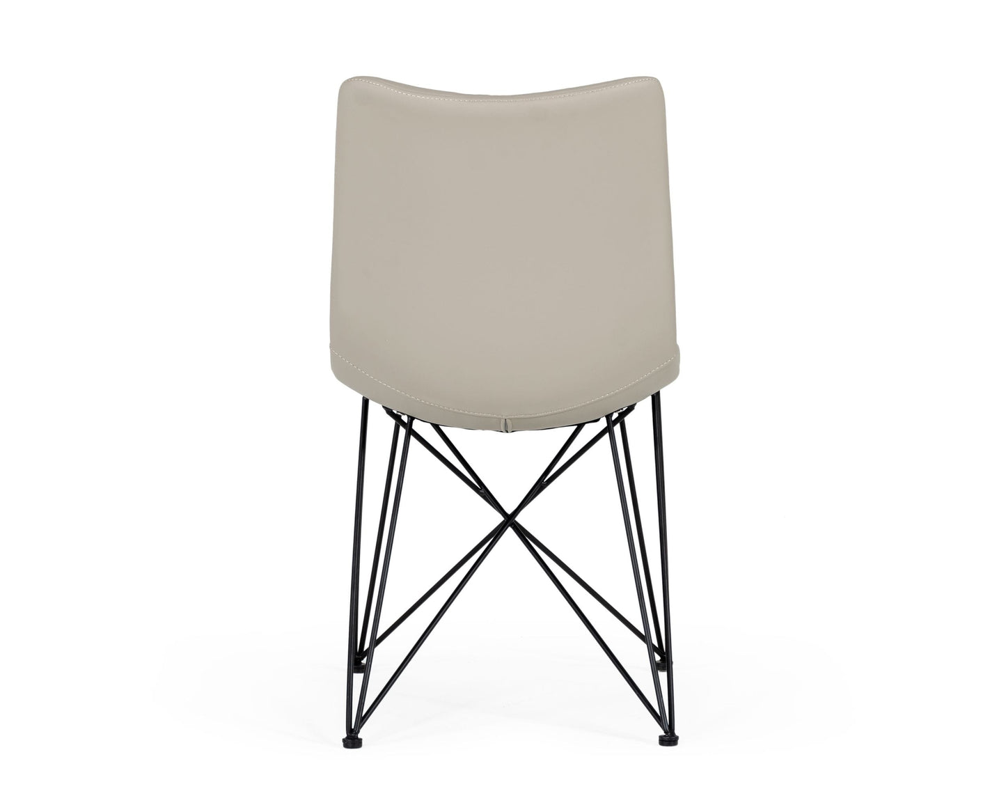 Naomi Modern Grey Leatherette Dining Chair