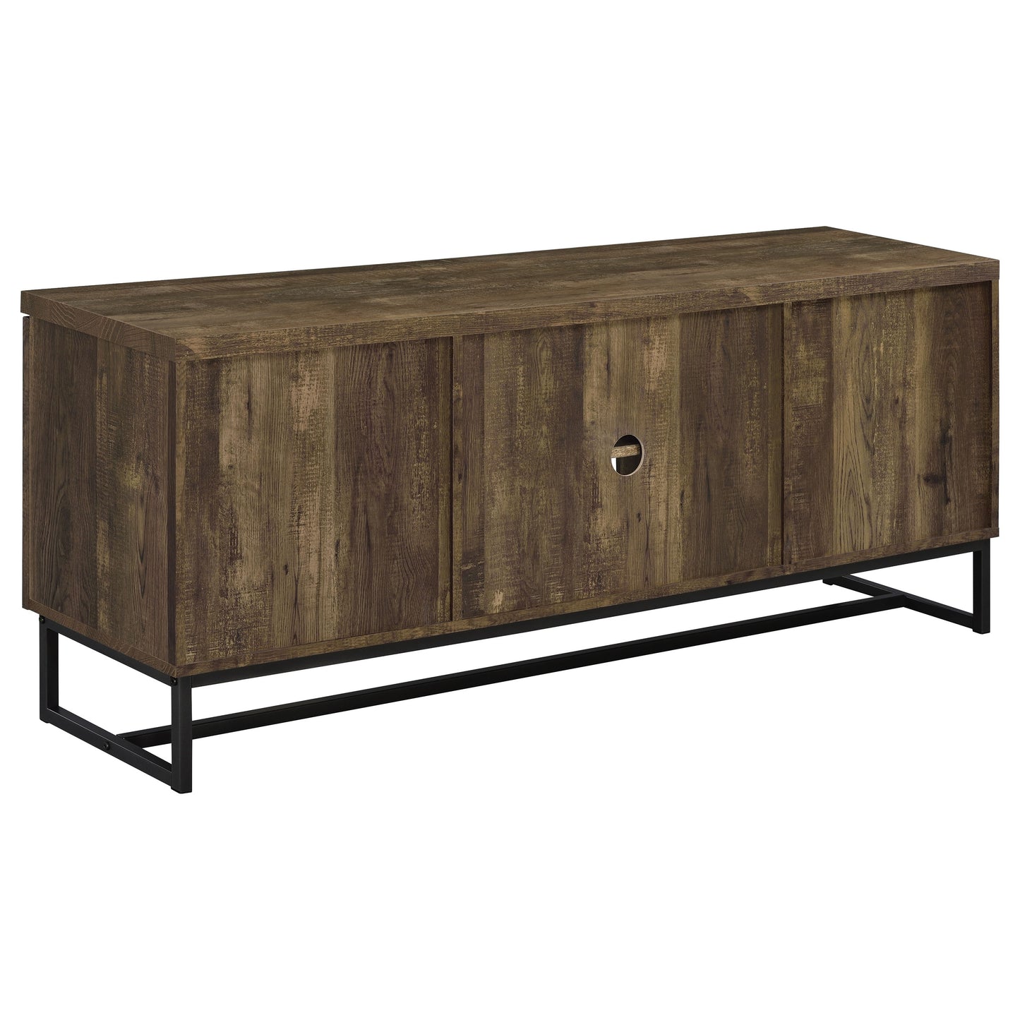 Myles 2-door Engineered Wood 60" TV Stand Rustic Oak