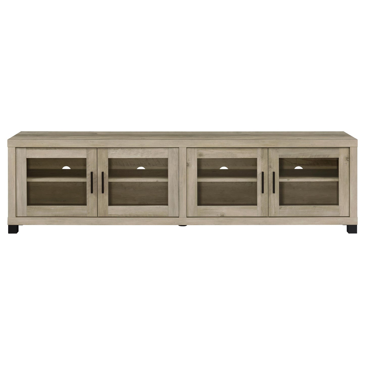 Sachin 3-piece 79" TV Entertainment Center Antique Pine