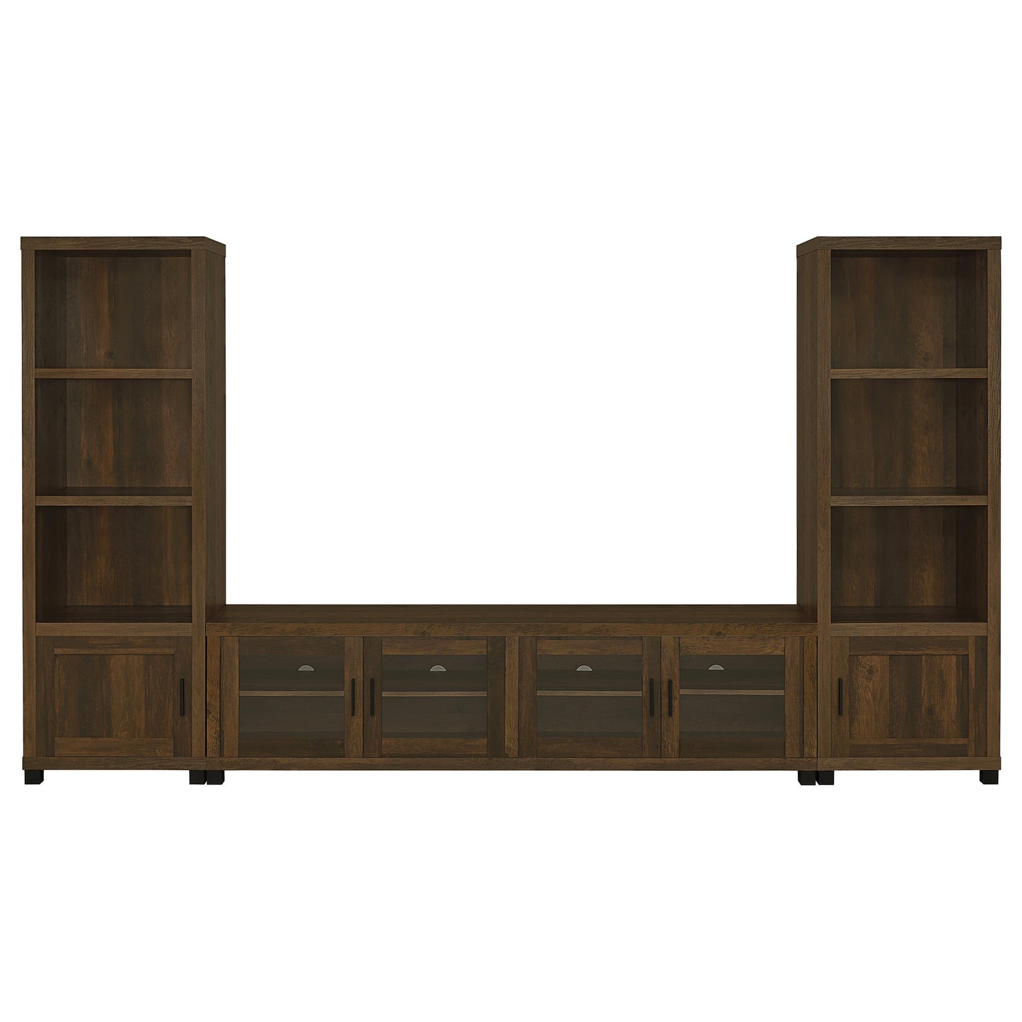Sachin 3-piece 79" TV Entertainment Center Dark Pine