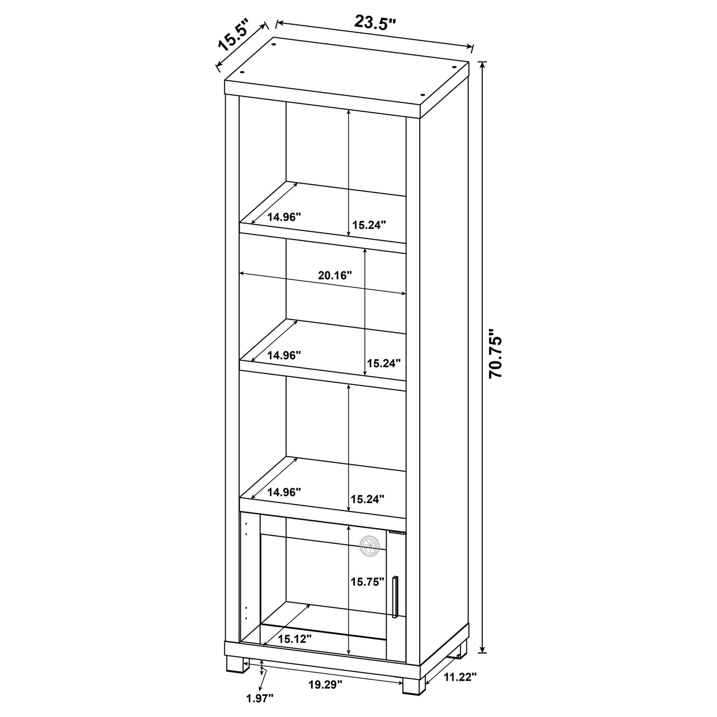 Jupiter 3-piece Entertainment Center 79-inch TV Stand Black