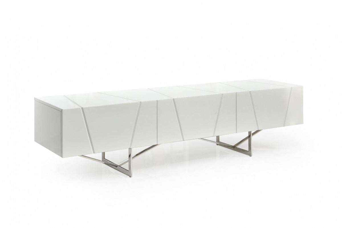 Modrest Chrysler Modern White TV Stand