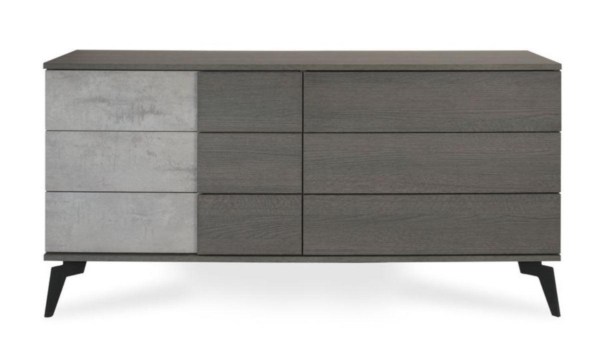 Nova Domus Palermo Italian Modern Faux Concrete and Grey Dresser
