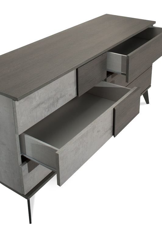 Nova Domus Palermo Italian Modern Faux Concrete and Grey Dresser