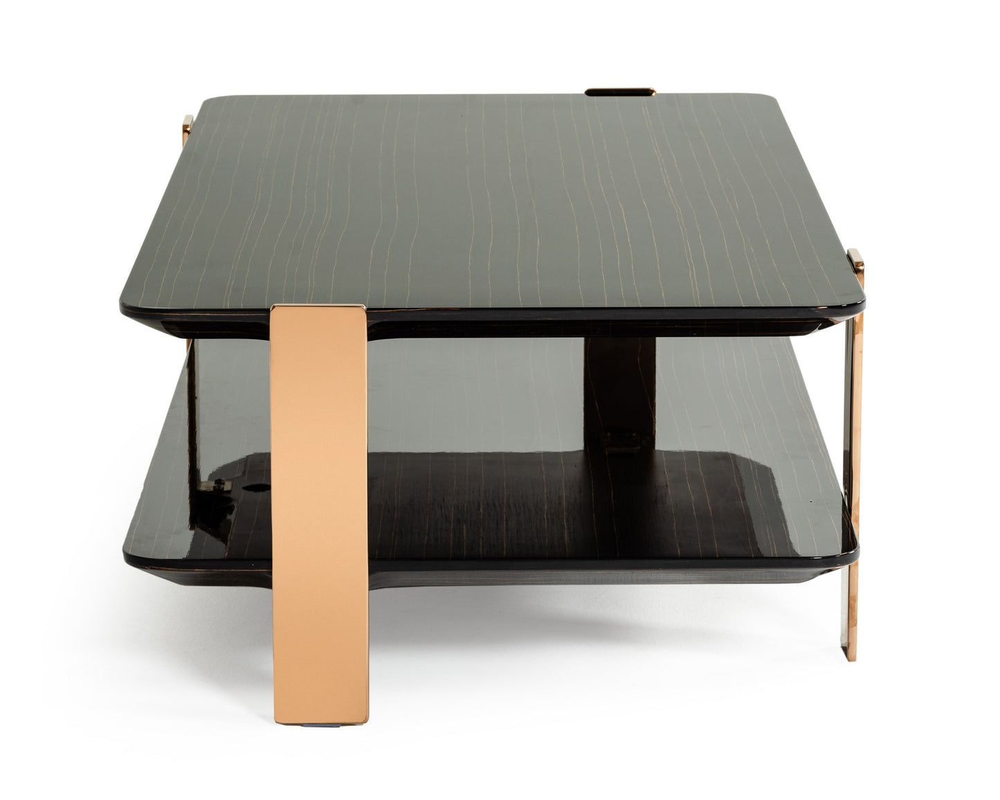 Modrest Leroy Modern Ebony and Rosegold Coffee Table