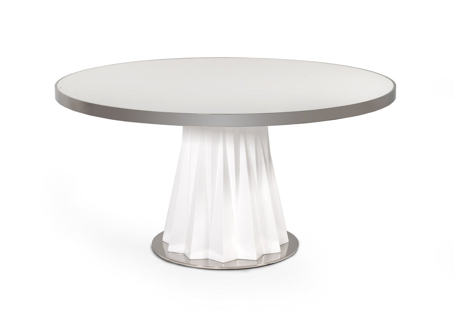 Modrest Cabaret Modern White Round Dining Table