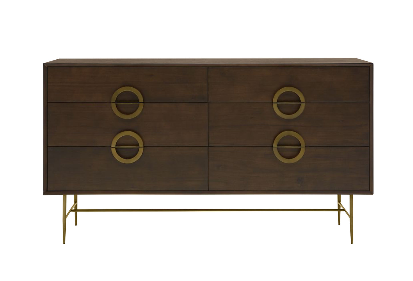 Modrest Selena Modern Acacia and Brass Dresser