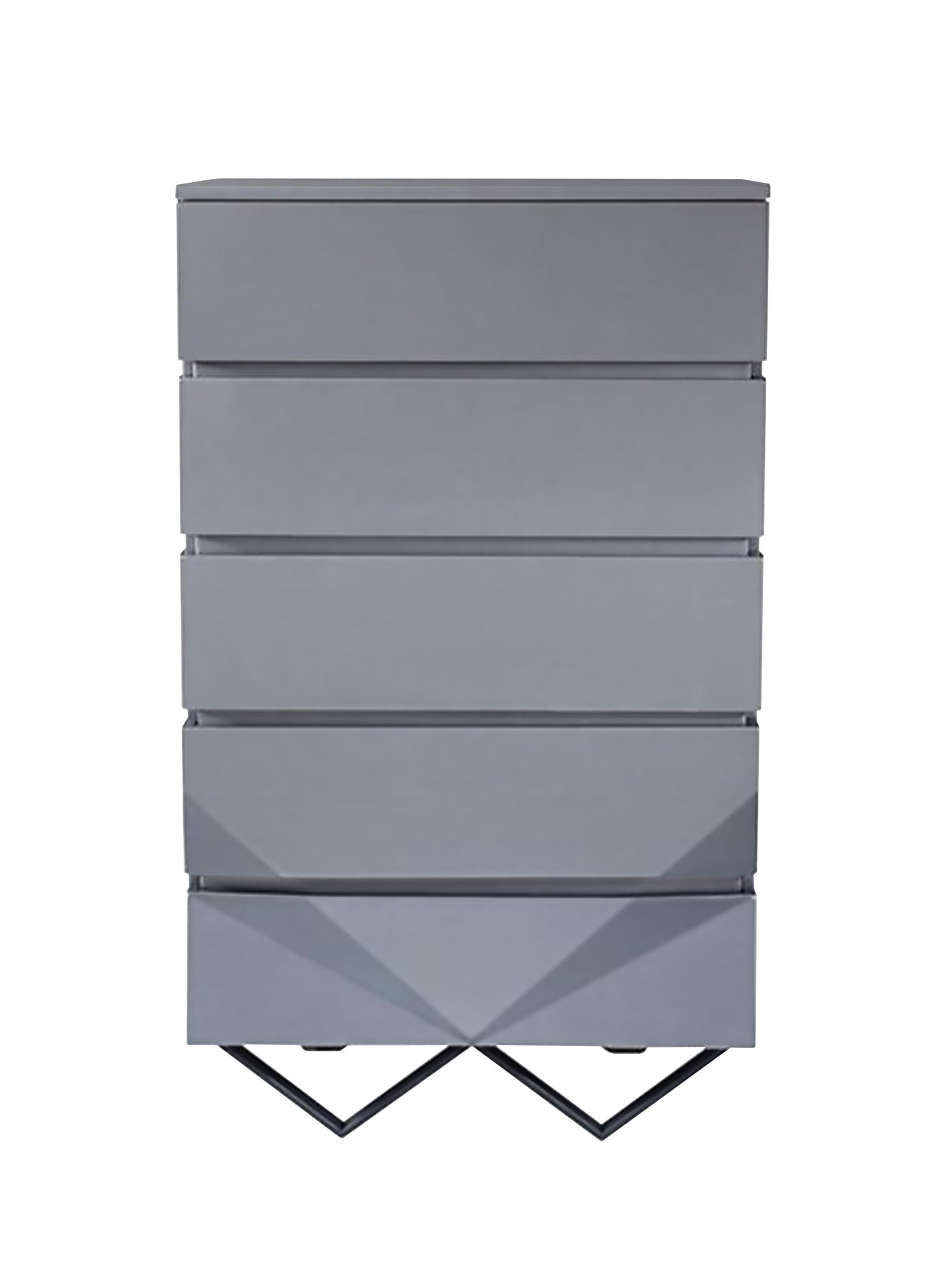 Modrest Duke Modern Grey and Black Gun Chrome Chest