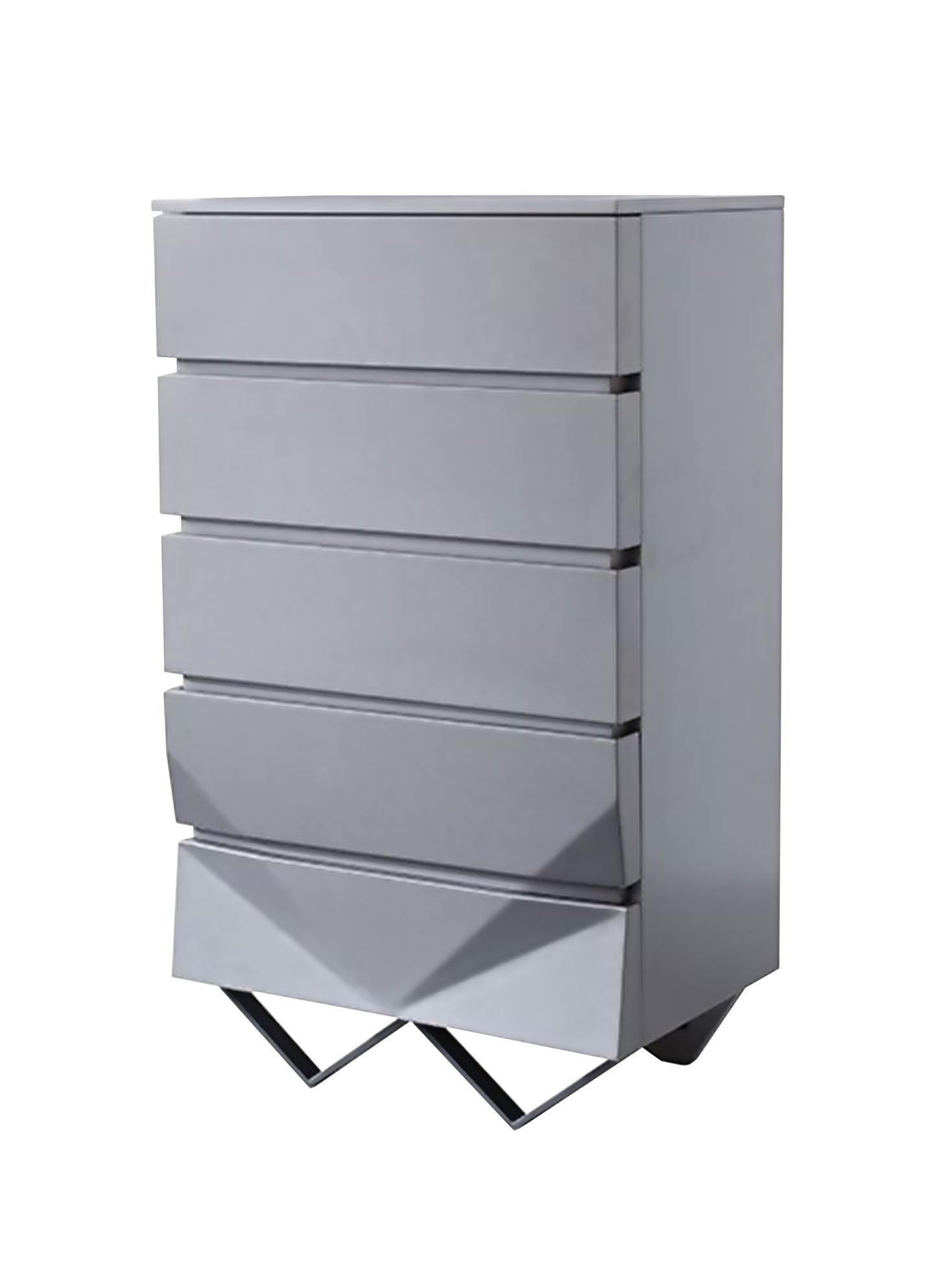 Modrest Duke Modern Grey and Black Gun Chrome Chest