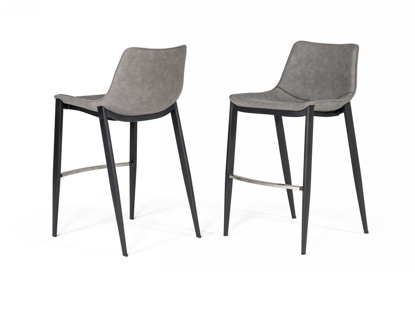Modrest Jane Modern Grey and Black Counter Stool