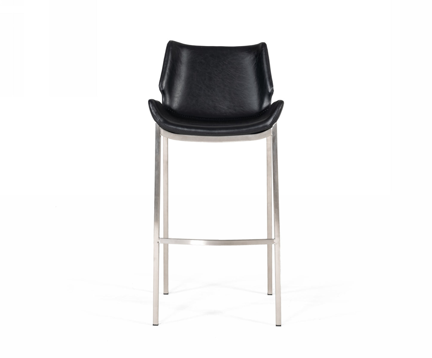 Modrest Dave Modern Black Eco-Leather Bar Stool