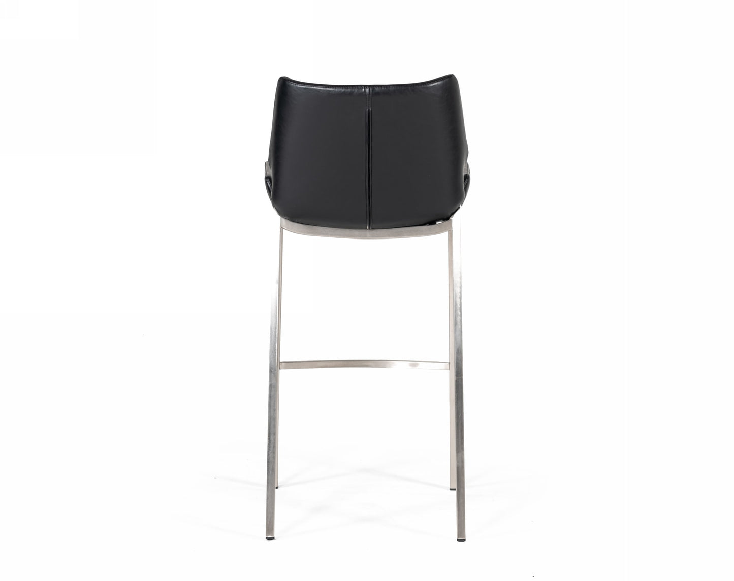 Modrest Dave Modern Black Eco-Leather Bar Stool