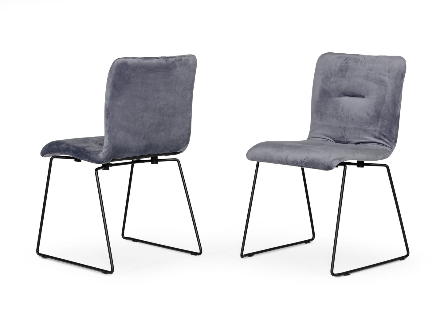 Modrest Yannis Modern Grey Fabric Dining Chair