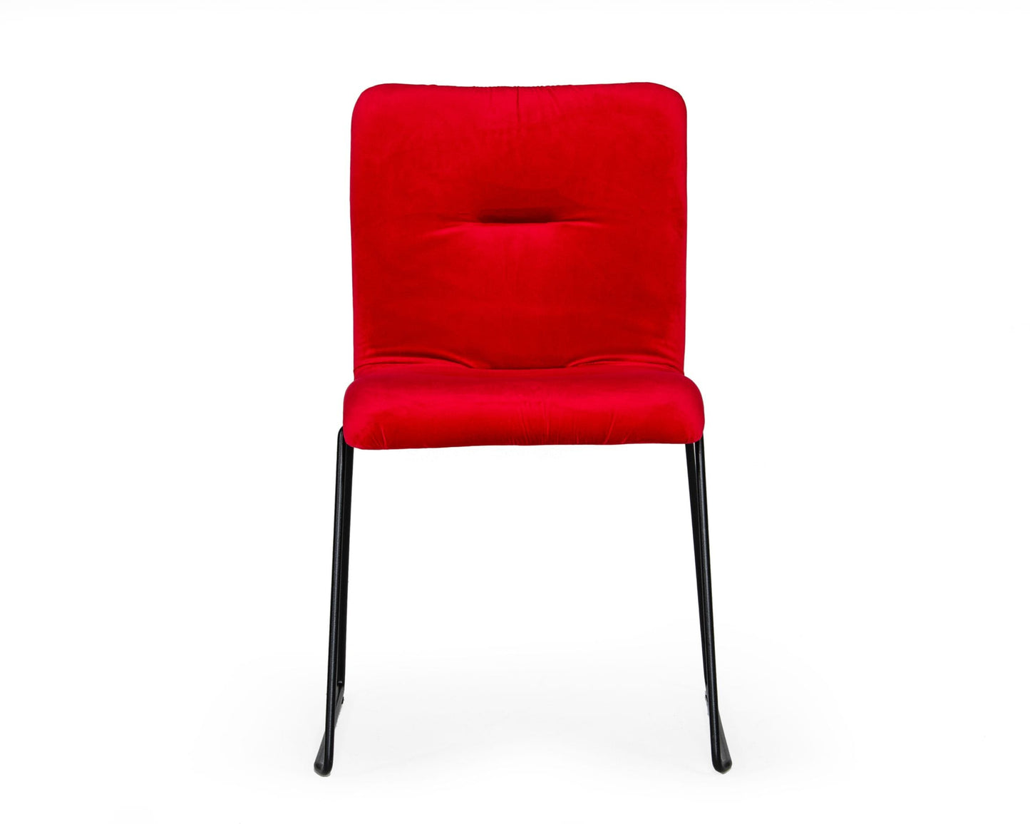Modrest Yannis Modern Red Fabric Dining Chair