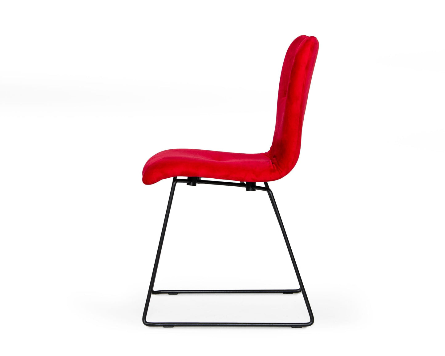 Modrest Yannis Modern Red Fabric Dining Chair
