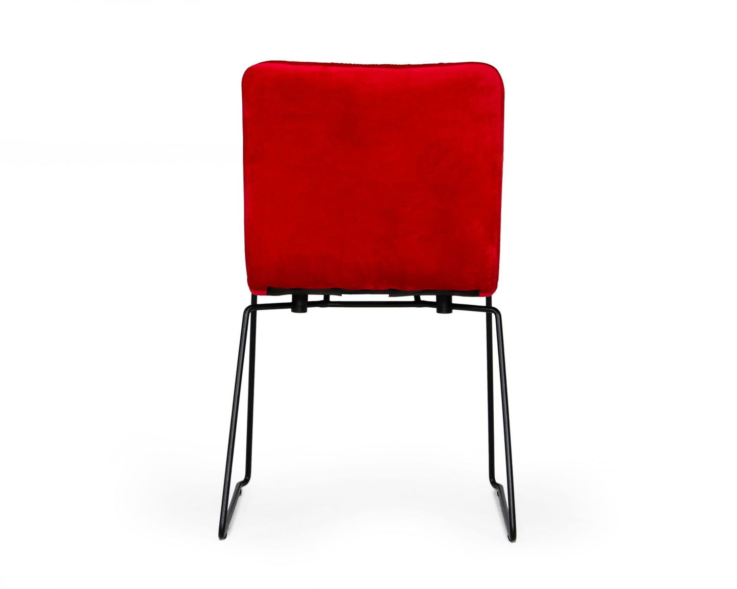 Modrest Yannis Modern Red Fabric Dining Chair