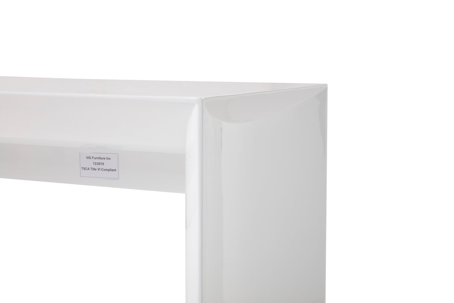 Modrest Corbett Contemporary White Bar Table