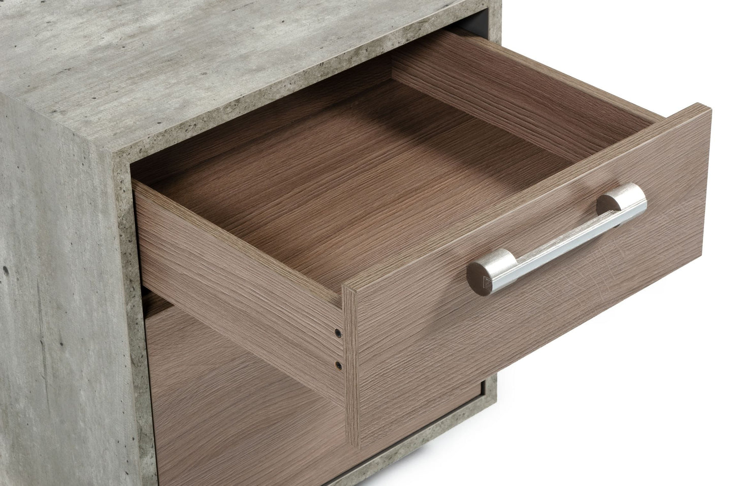 Nova Domus Boston Modern Brown Oak and Faux Concrete Office Small File Cabinet