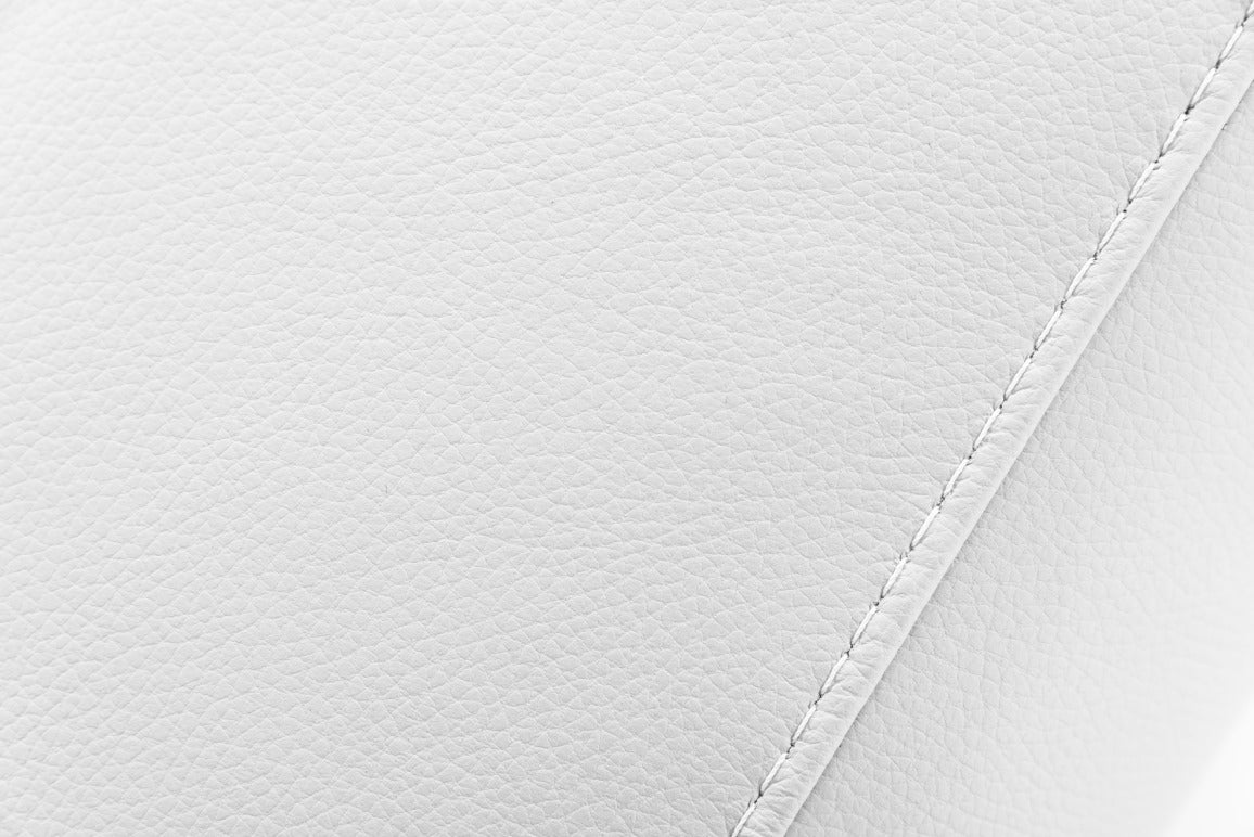 Lamod Italia Villeneuve Modern White Italian Leather Sectional Sofa
