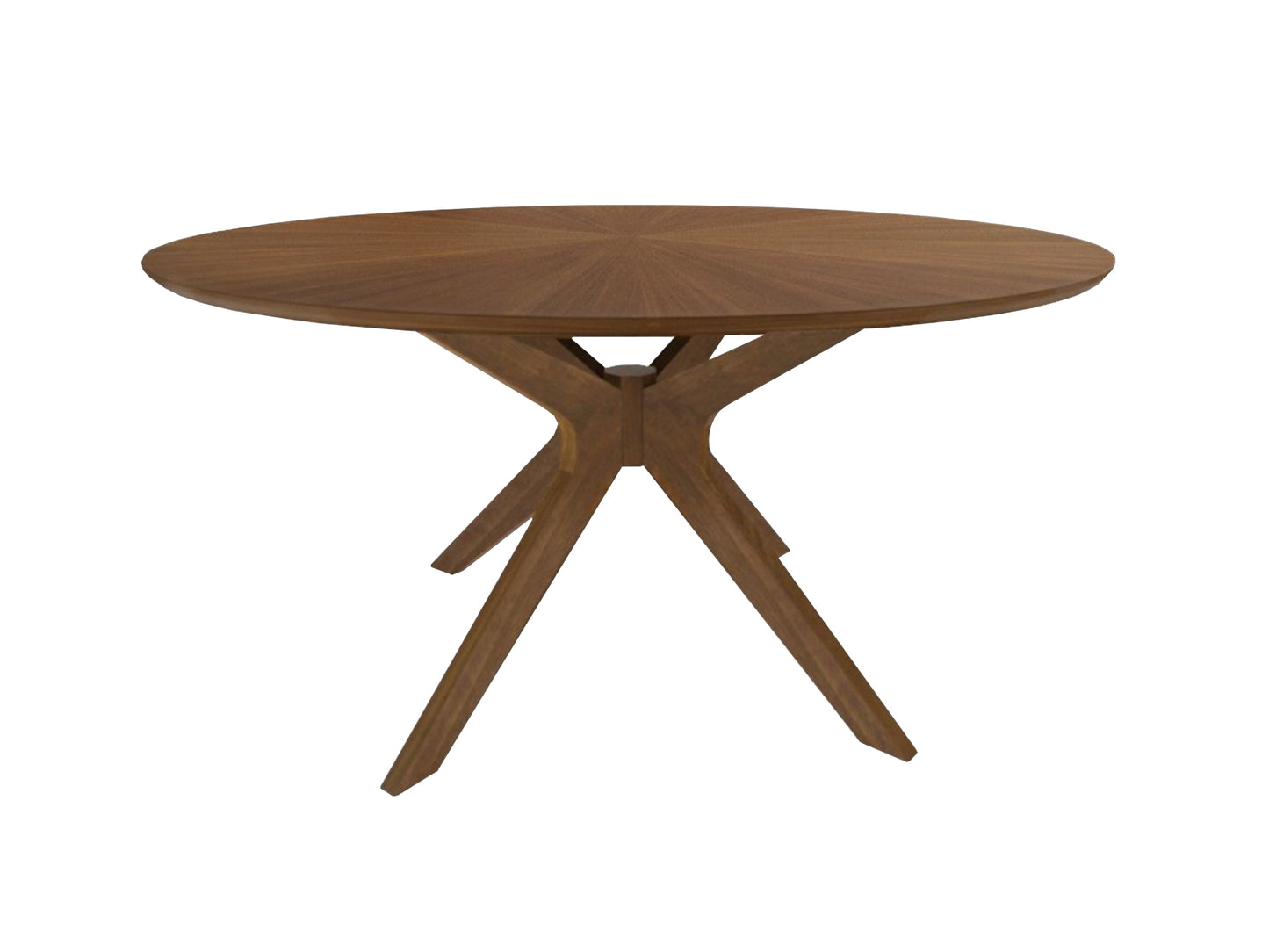 Modrest Prospect Modern Round 59" Walnut Dining Table