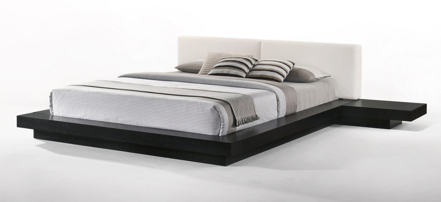 Modrest Tokyo Queen Contemporary Black and White Platform Bed