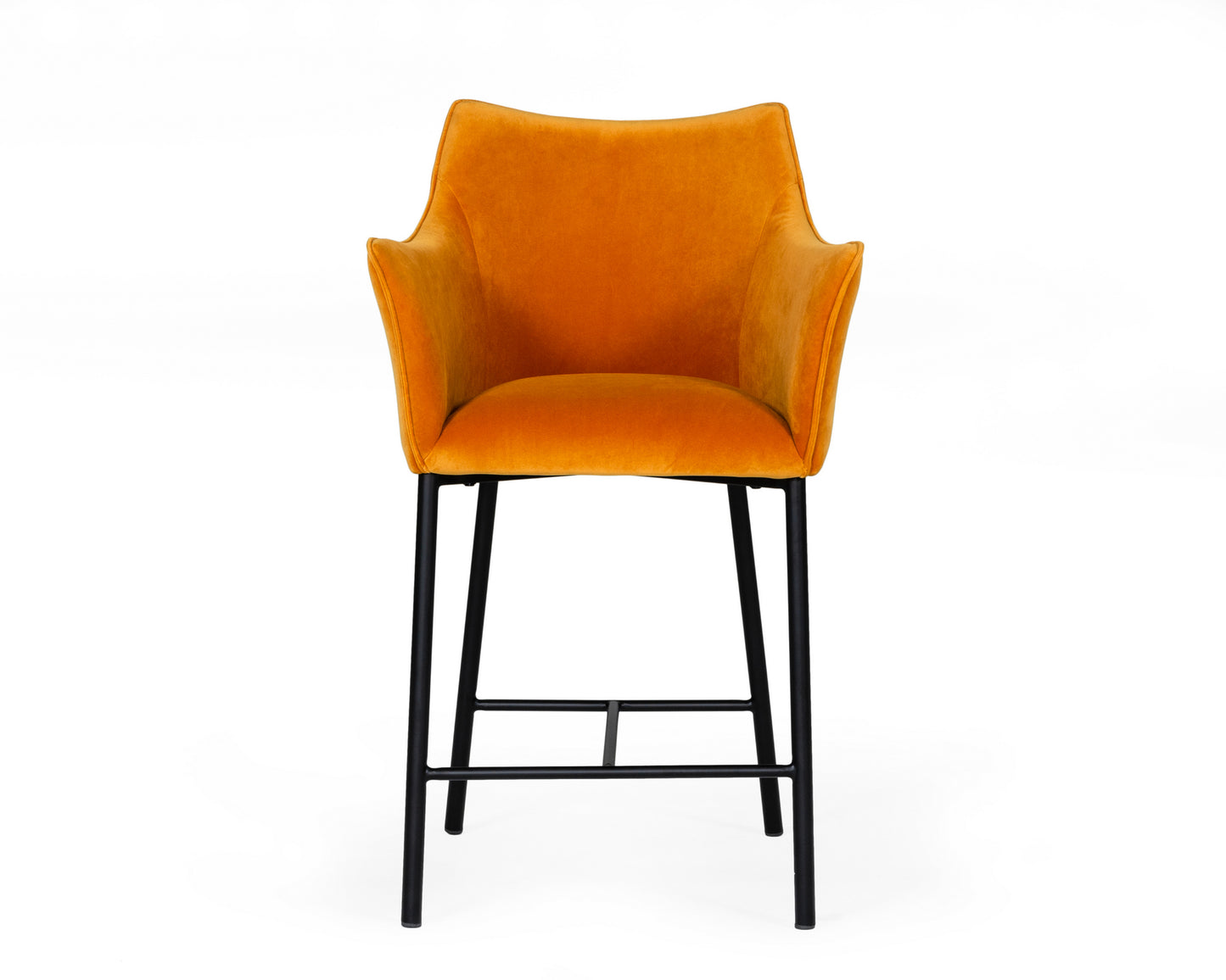 Modrest Exodus Modern Orange Velvet Counter Stool