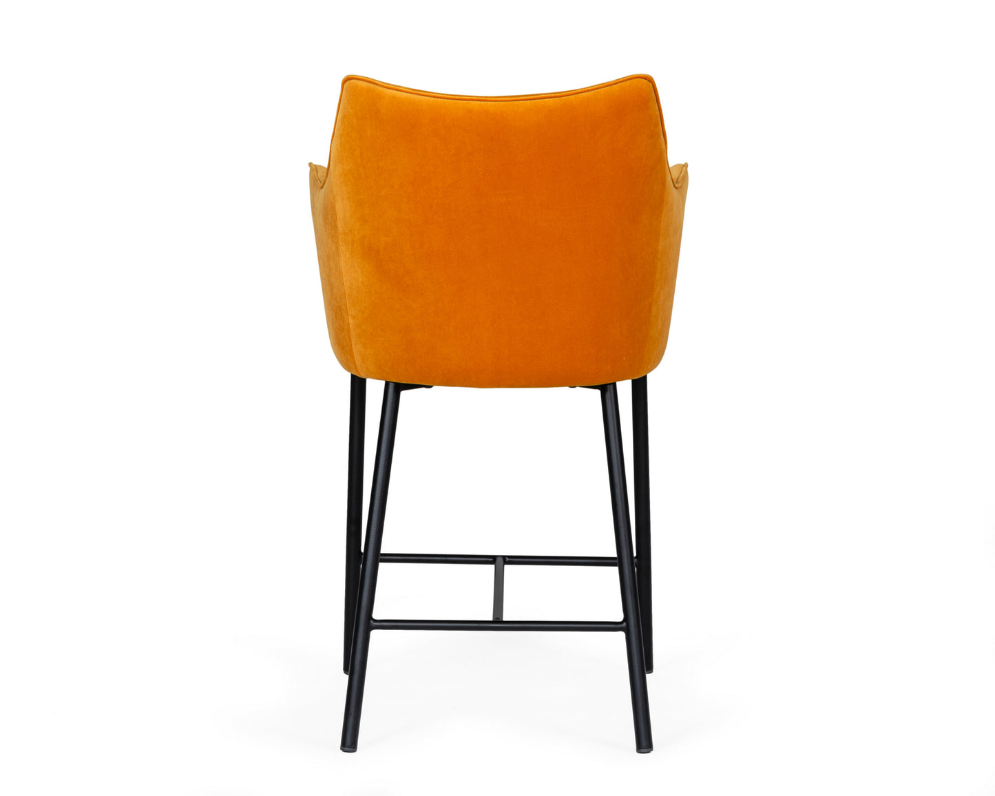Modrest Exodus Modern Orange Velvet Counter Stool