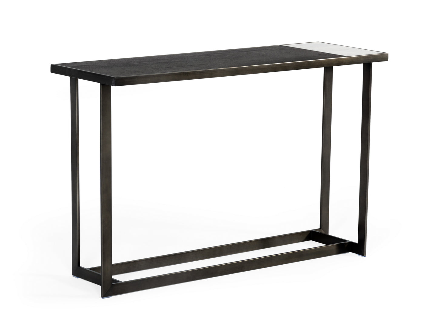 Modrest Fargo Modern Ceramic and Grey Walnut Console Table