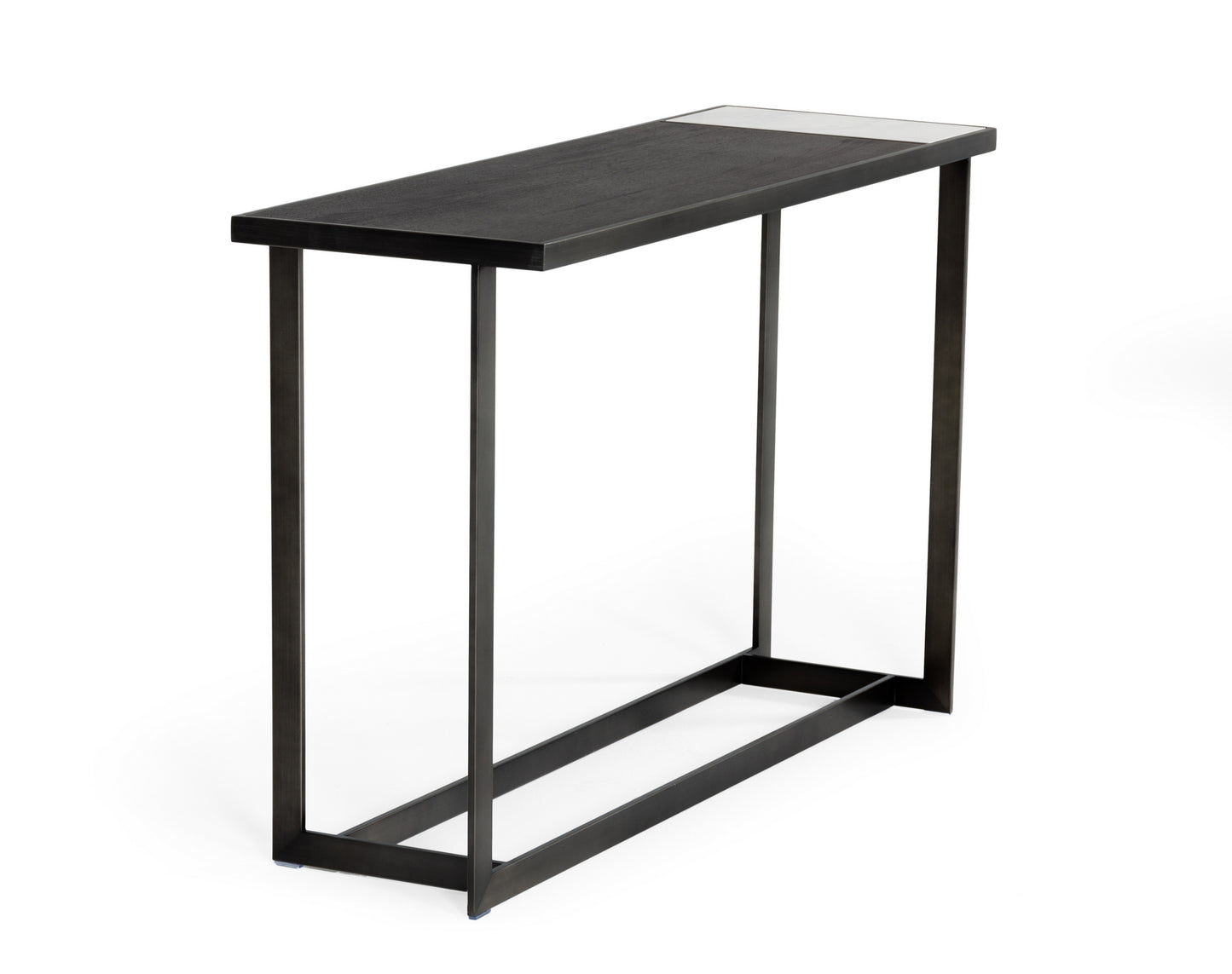 Modrest Fargo Modern Ceramic and Grey Walnut Console Table