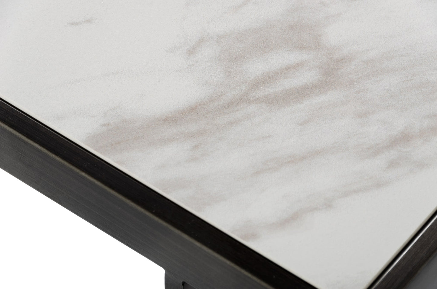 Modrest Fargo Modern Ceramic and Grey Walnut Console Table