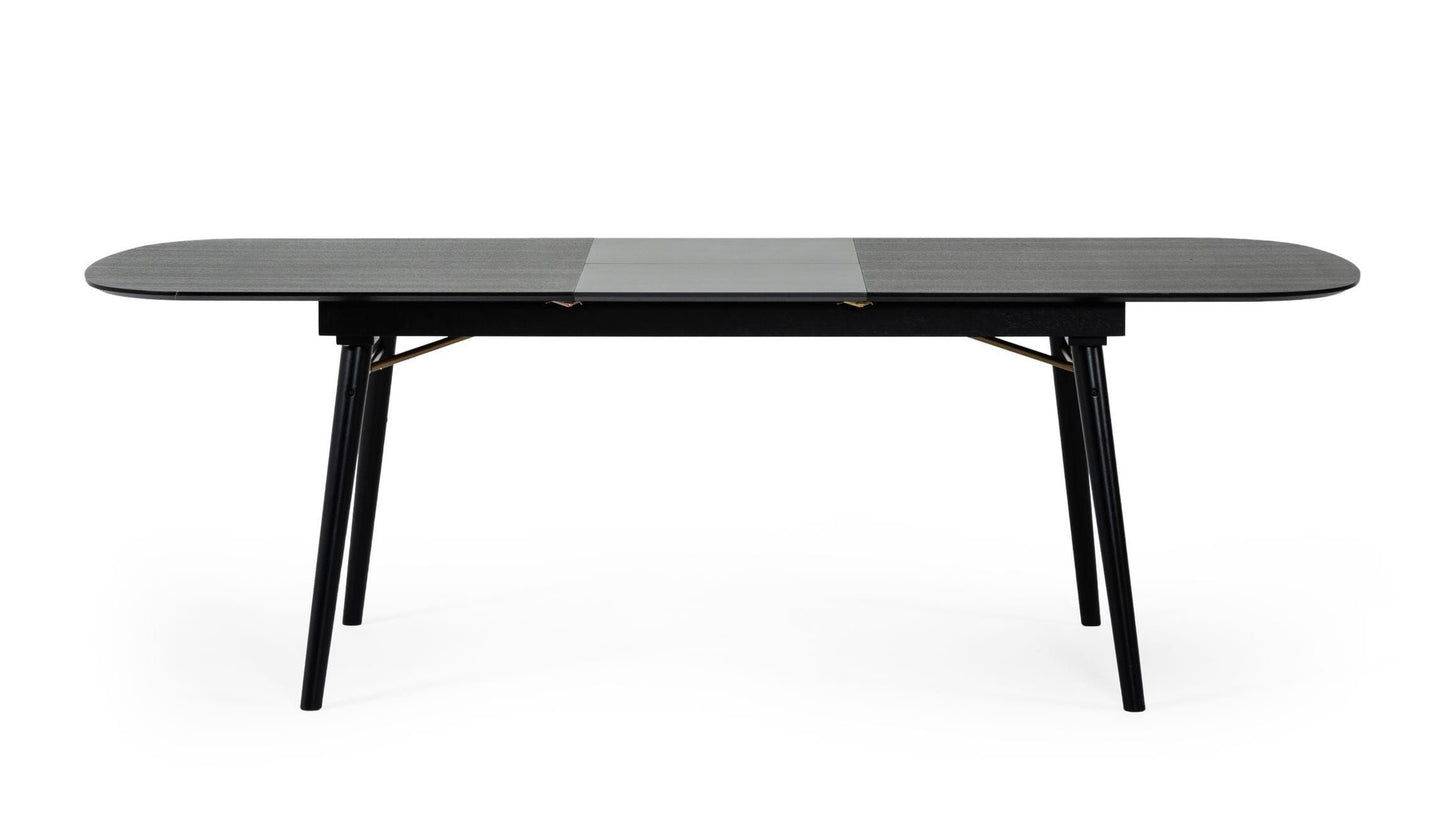 Modrest Addax Modern Black Extendable Dining Table