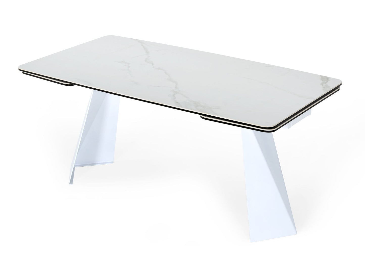 Modrest Encanto Modern White Ceramic Dining Table