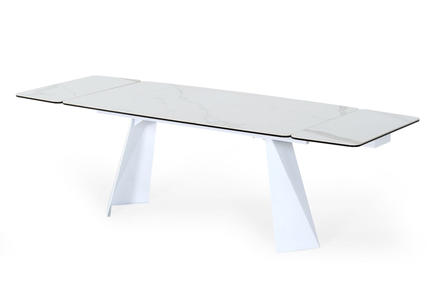 Modrest Encanto Modern White Ceramic Dining Table