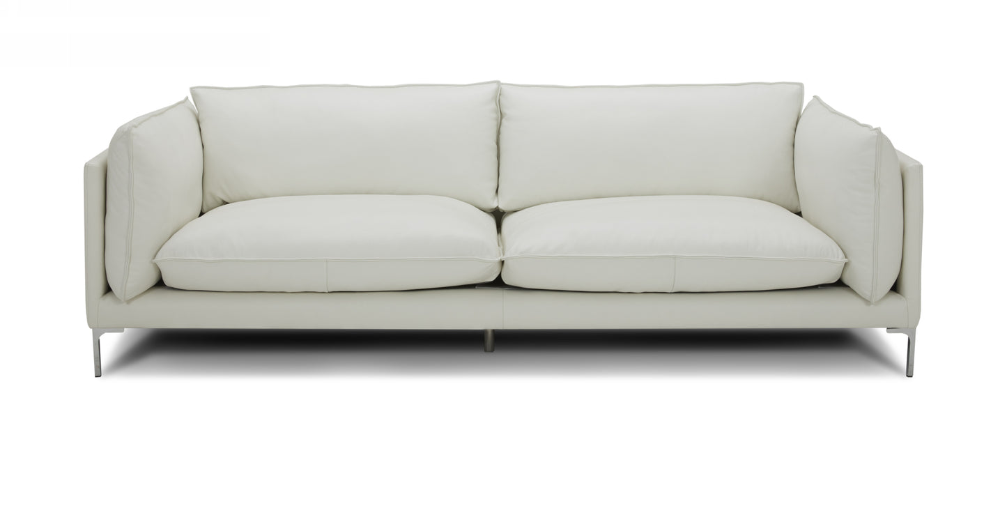 Divani Casa Harvest Modern White Full Leather Sofa Set