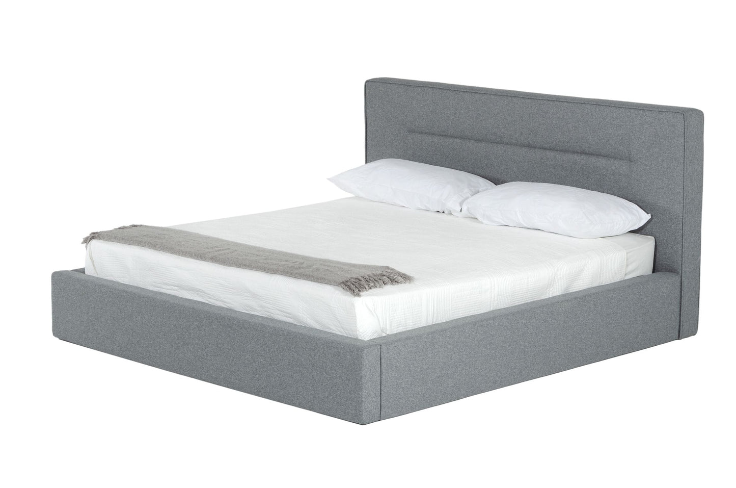 Nova Domus Juliana Italian Modern Dark Grey Upholstered Bed