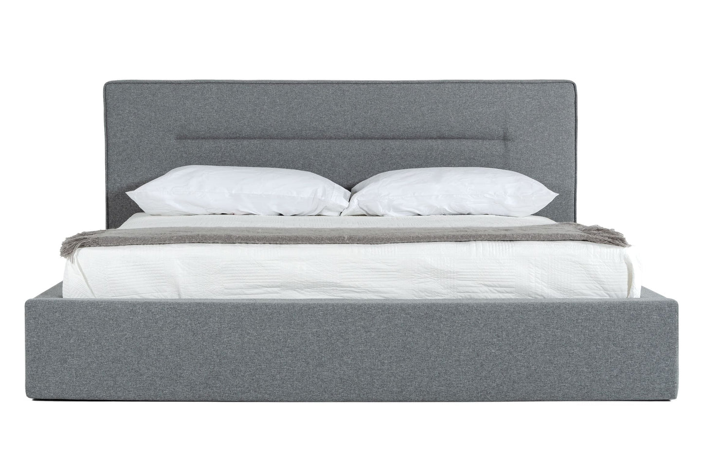 Nova Domus Juliana Queen Italian Modern Dark Grey Upholstered Bed