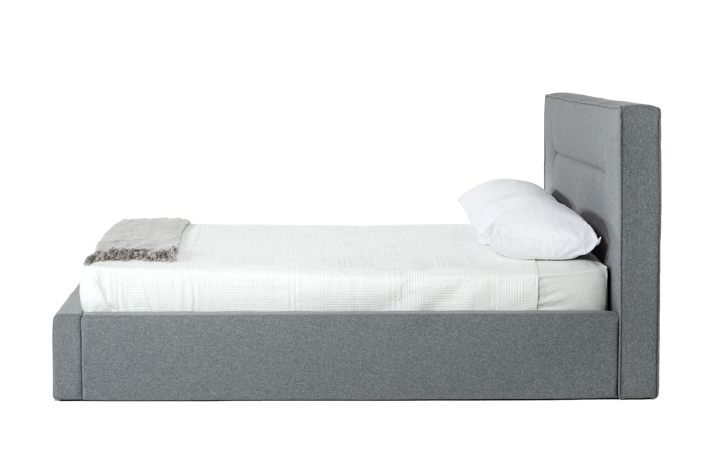 Nova Domus Juliana Queen Italian Modern Dark Grey Upholstered Bed