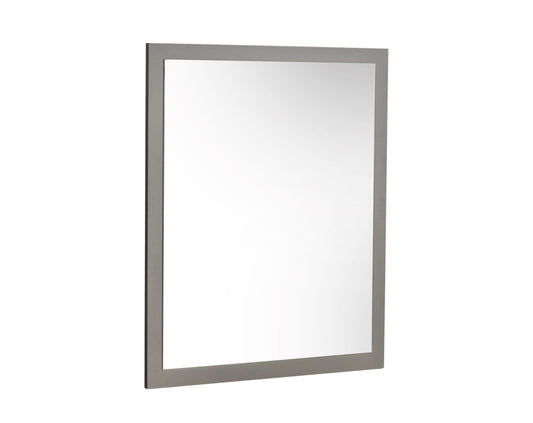Nova Domus Lucia Italian Modern Elm and Matte Grey Mirror