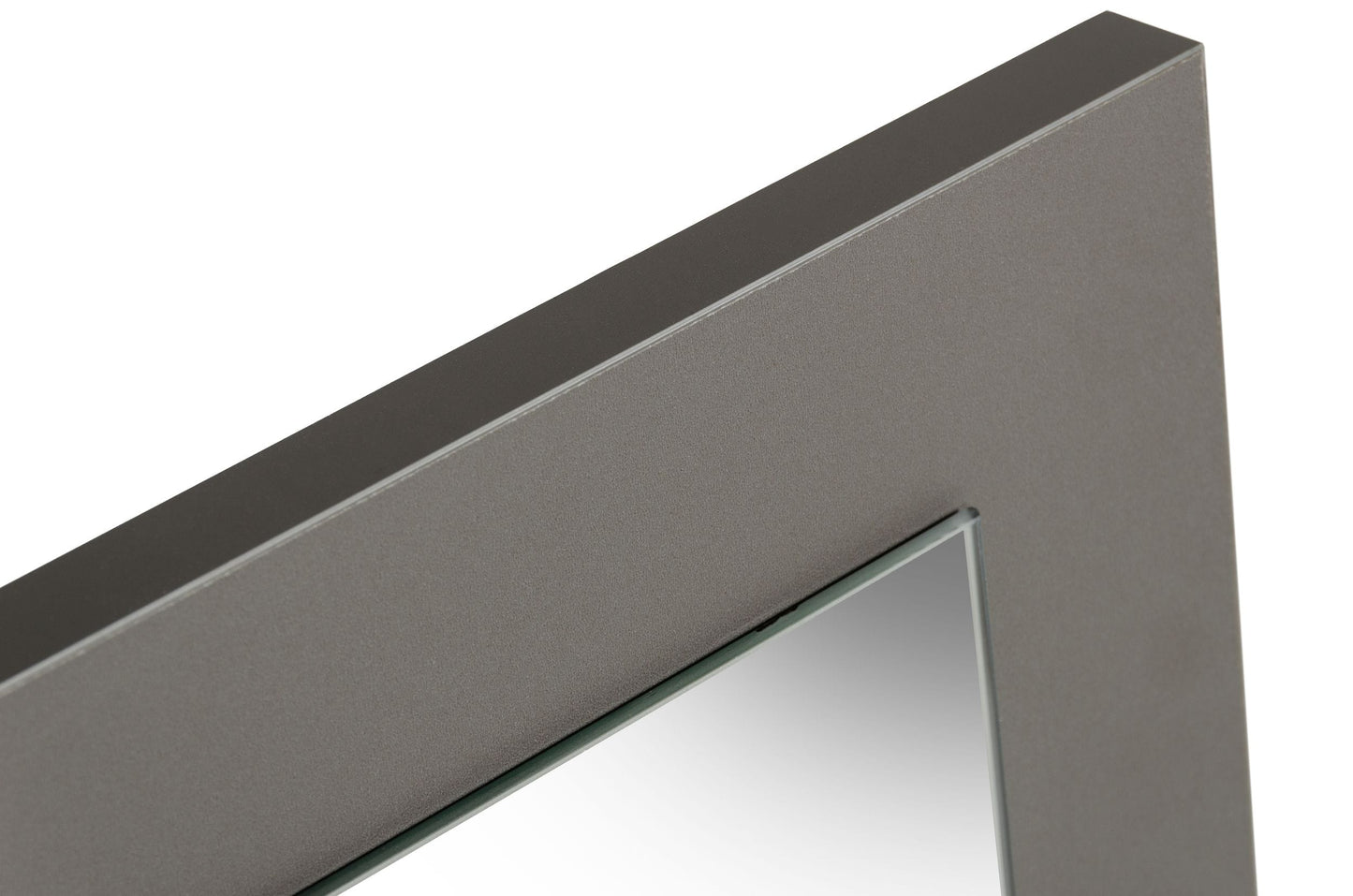 Nova Domus Lucia Italian Modern Elm and Matte Grey Mirror