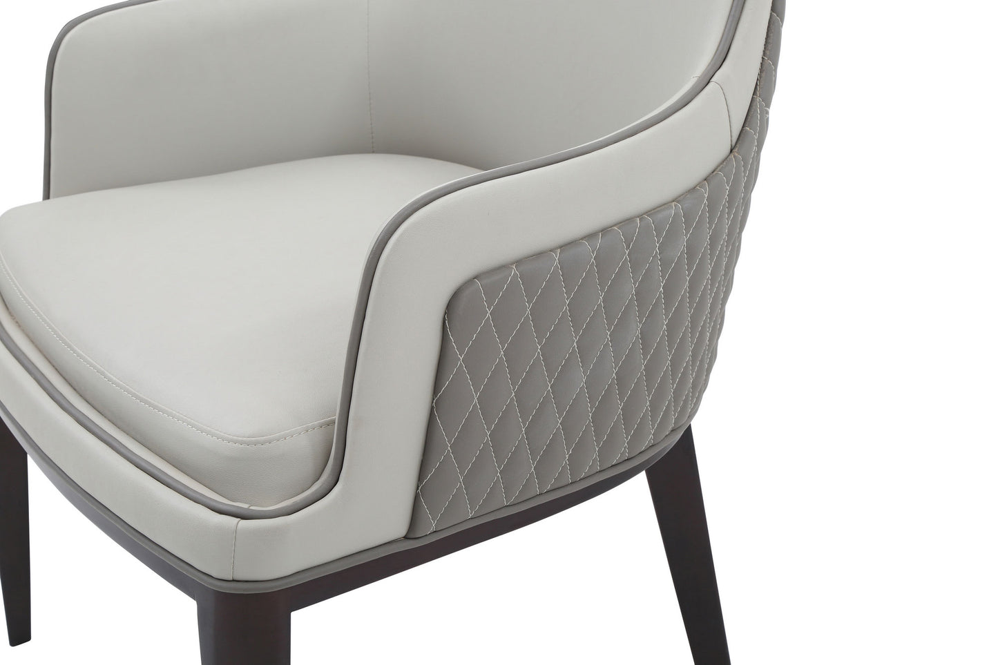 Modrest Maxwell Glam Beige and Grey Dining Chair