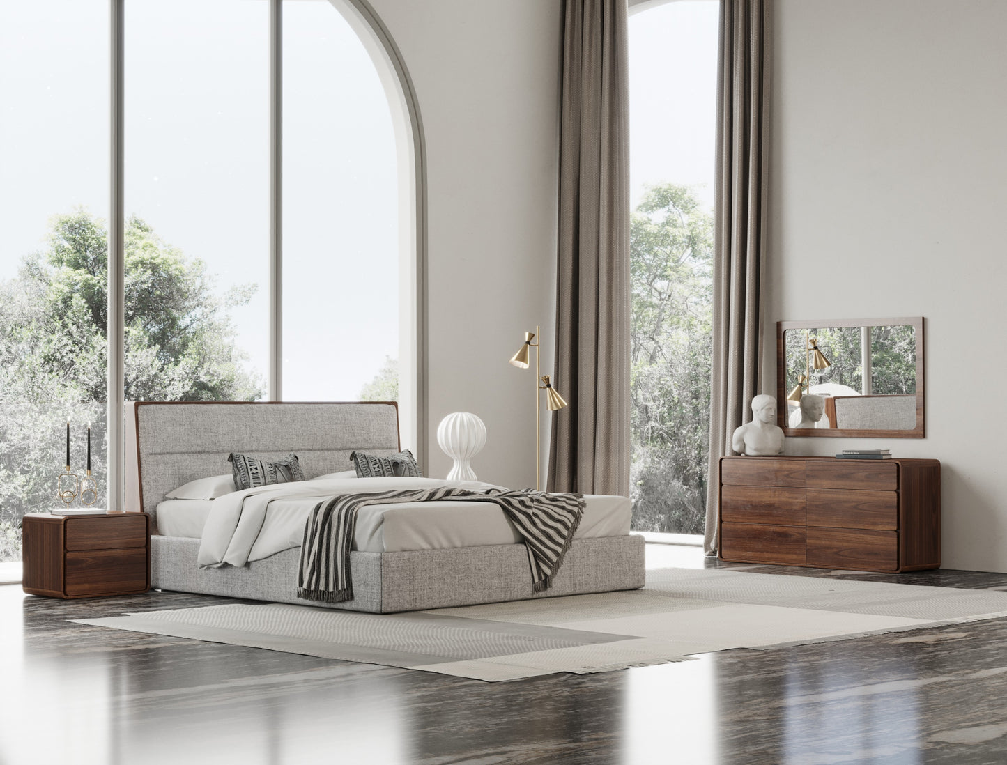 Modrest Dustin Modern Walnut Dresser